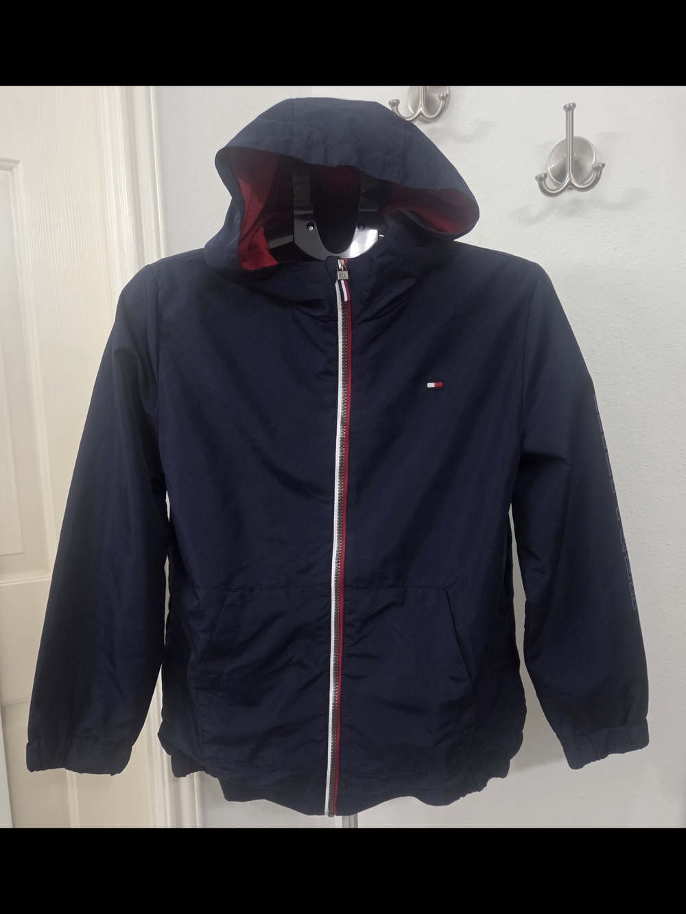 Tommy Hilfiger Boy's Navy Hooded Windbreaker Jacket
